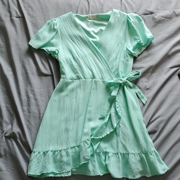 Aqua Blue Dress - Picture 1 of 2